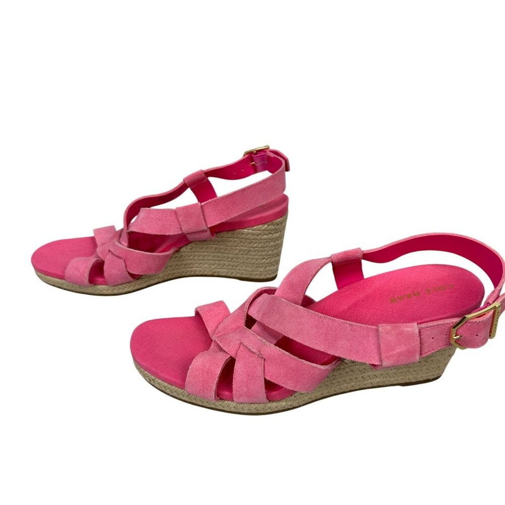 Cole Haan Grand 360 Pink Suede Wedge Sandals Women’s 7.5M